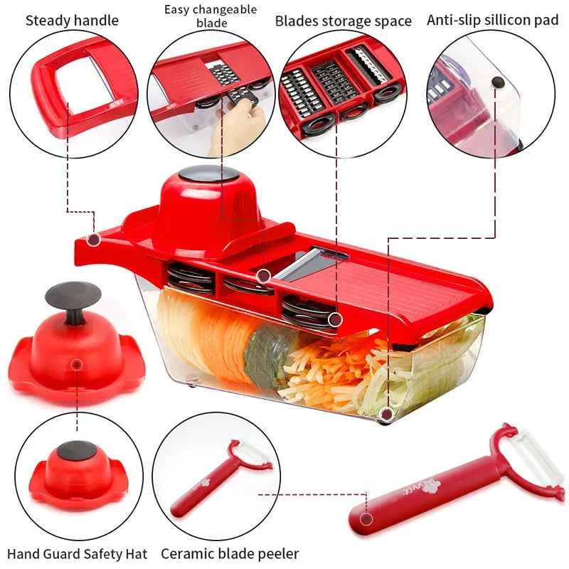 Stainless Steel Vegetable Slicer & Peeler Set