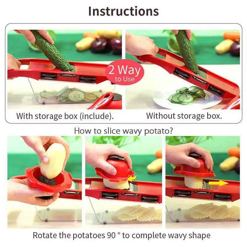 Stainless Steel Vegetable Slicer & Peeler Set