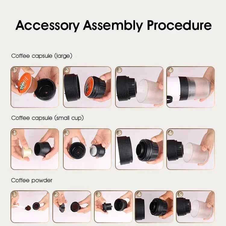 Portable Mini Espresso Maker - USB Rechargeable