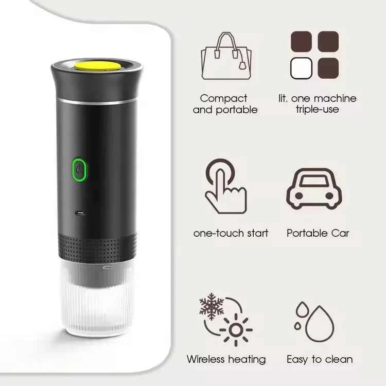 Compact Espresso Machine - USB Rechargeable Coffee Maker