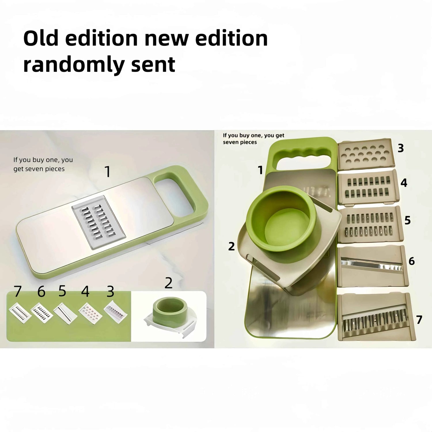 7-Piece Multifunctional Vegetable Slicer & Grater Set