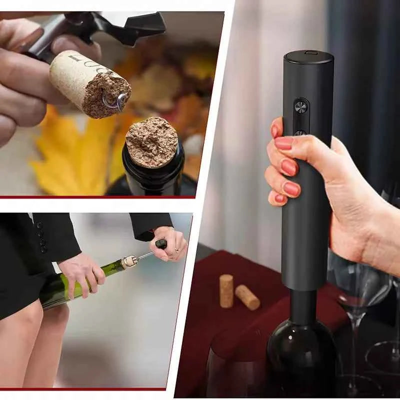 Electric Automatic Wine Opener Set Multifunction Red Wine Pourer & Stopper Ins Style Bottle Opener Gift Set for Home & Kitchen