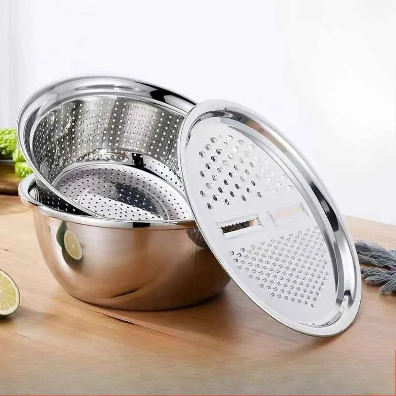 3-Piece Vegetable Slicer & Washing Basin Set