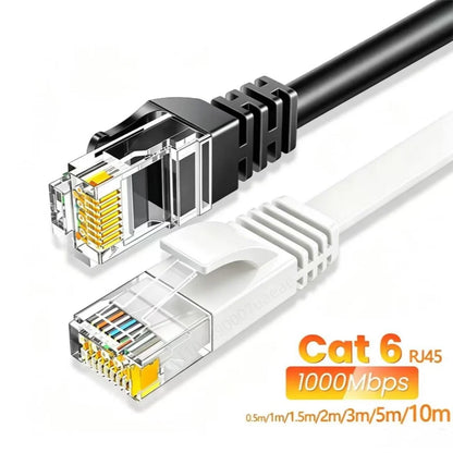0.5/1/2/3/5/10/15/20/30M Cat6 Ethernet Cable RJ45 UTP 1000Mbps Network Cord LAN Wire Internet Lead Cord Router Computer Cable