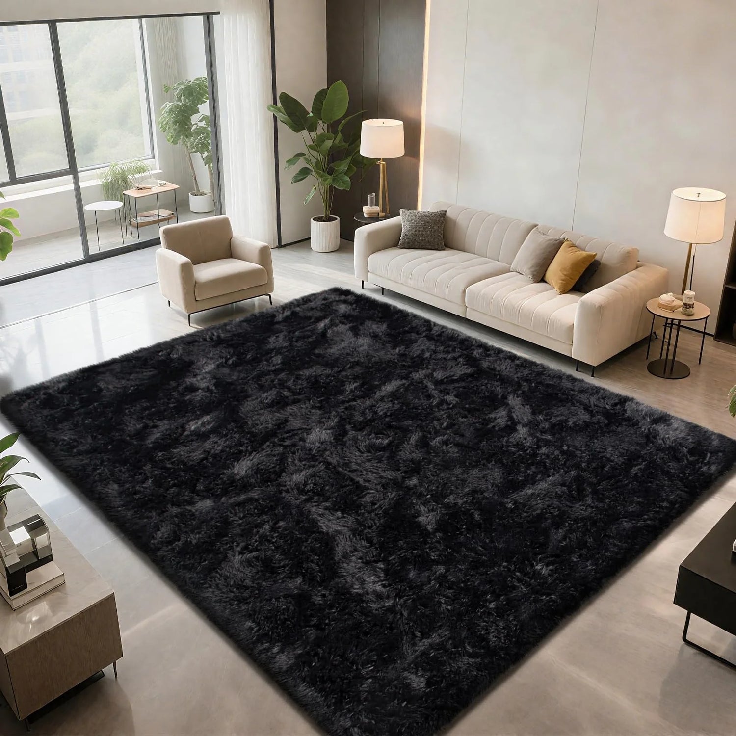 VIKAMA Ultra-Soft Puffy Rug, Bedroom & Living Room Indoor Floor Mat, Nursery Carpet, Children's Girls' Room Home Decor
