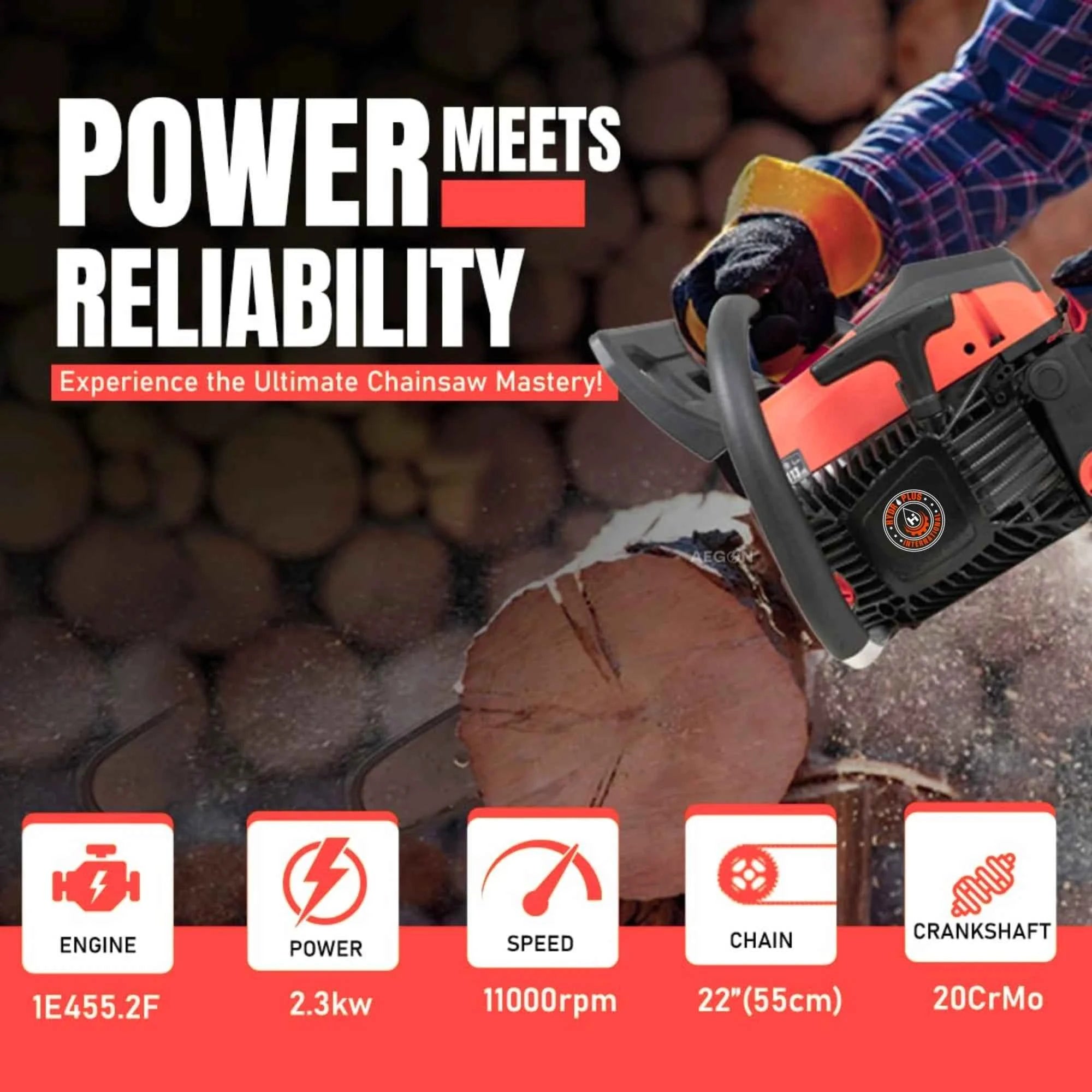 68cc Gasoline Chainsaw - Industrial Grade