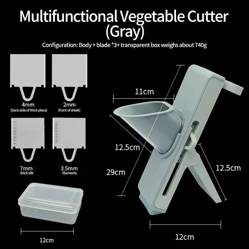 Safe Mandoline Vegetable Slicer with Storage Box