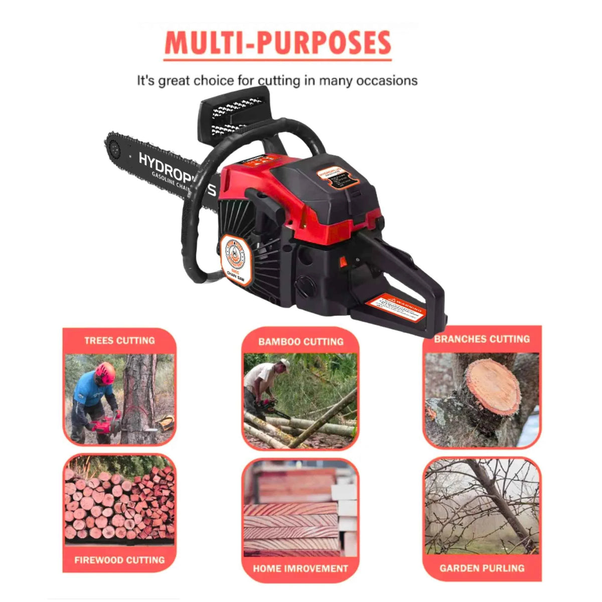 68cc Gasoline Chainsaw - Industrial Grade