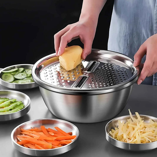 3-Piece Vegetable Slicer & Washing Basin Set