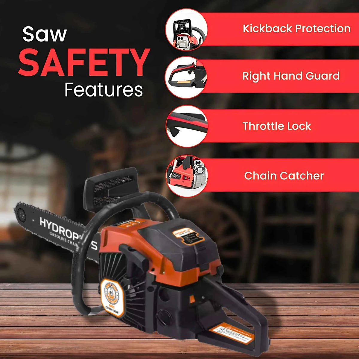 68cc Gasoline Chainsaw - Industrial Grade