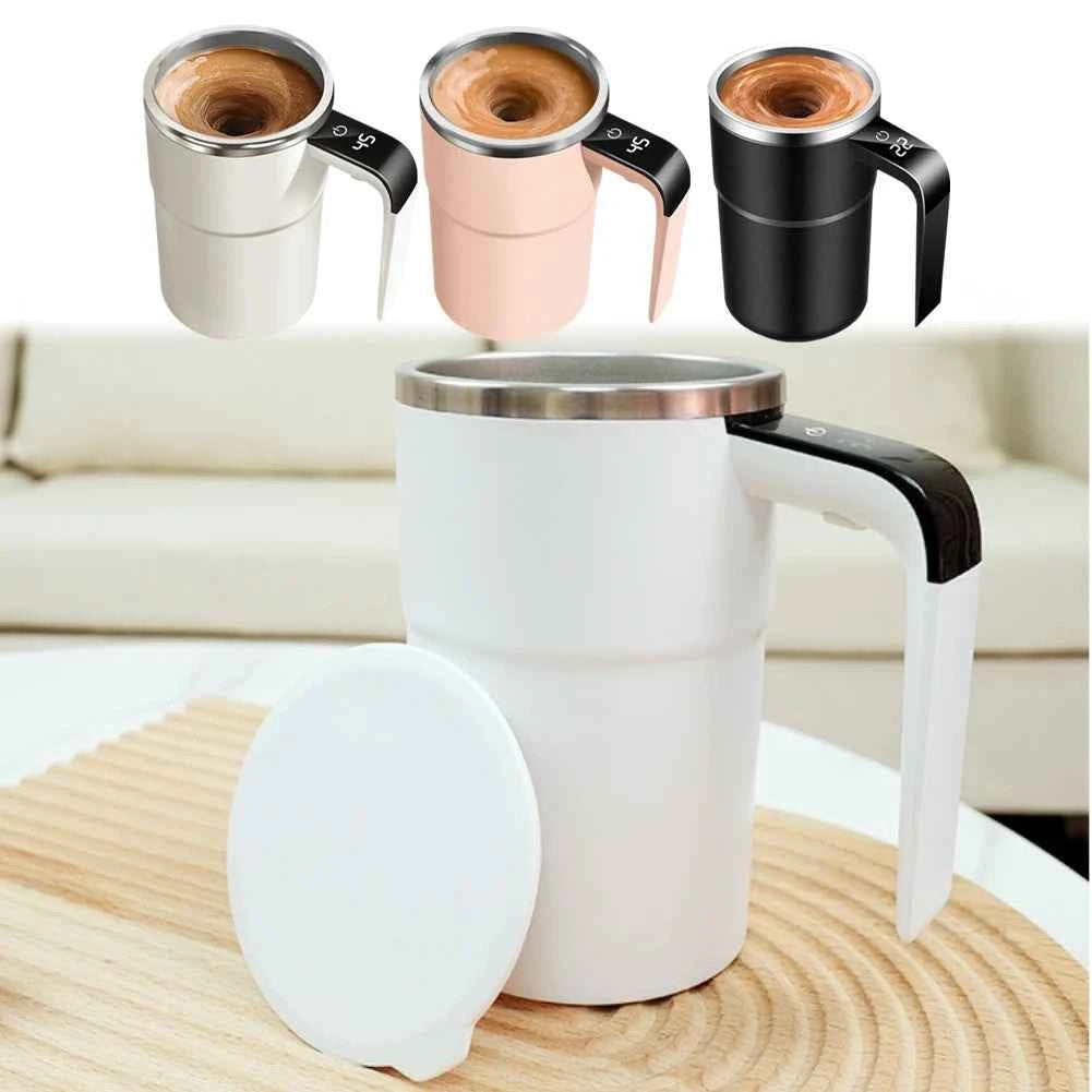 1PC Self Stirring Coffee Mug 380ml Automatic Stirring Cup 13.8*8cm Coffee Cup With Lid Rechargeable Stir With Temp Display