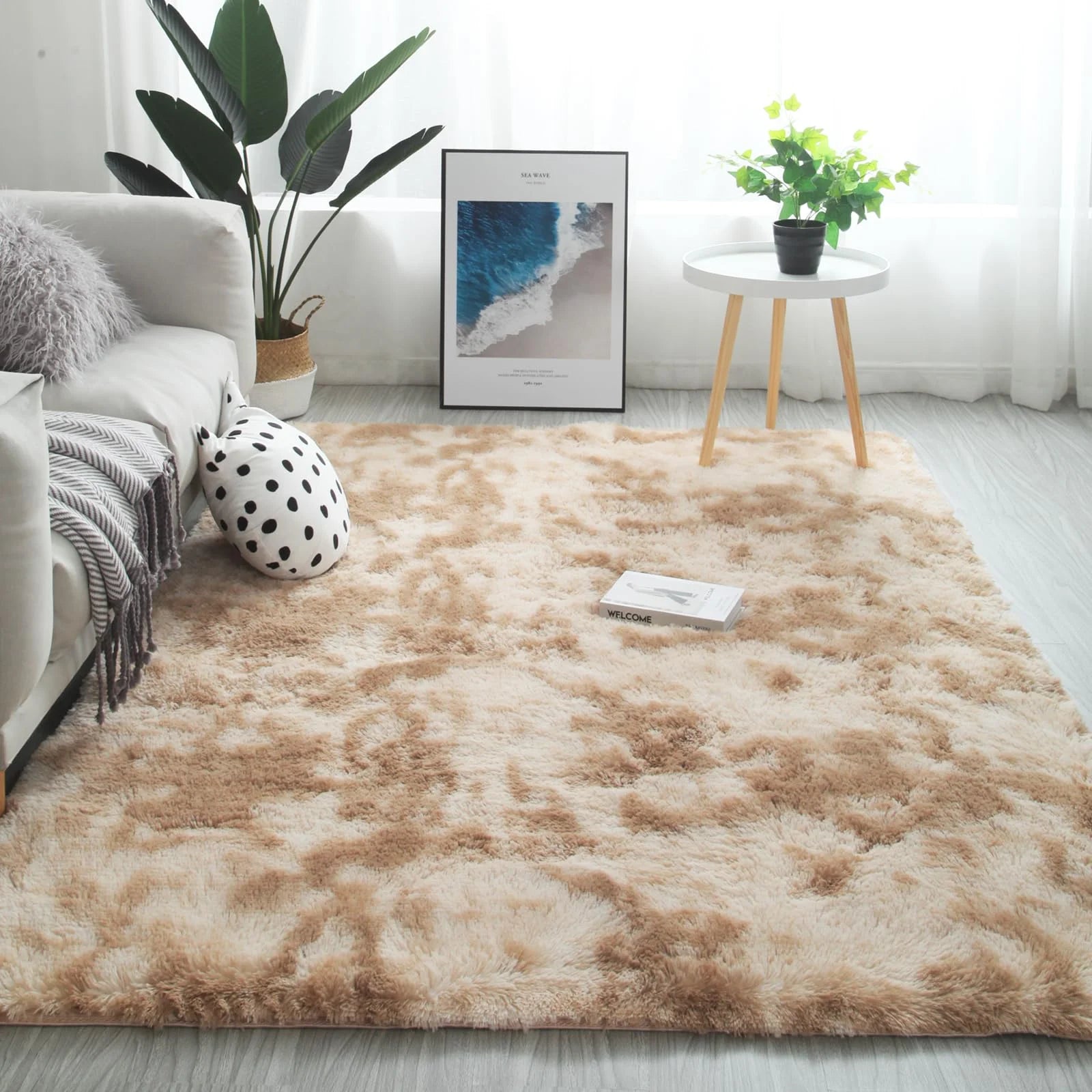 VIKAMA Ultra-Soft Puffy Rug, Bedroom & Living Room Indoor Floor Mat, Nursery Carpet, Children's Girls' Room Home Decor