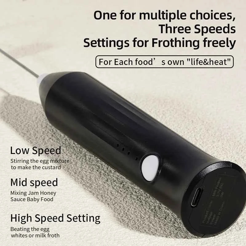 Electric Coffee Milk Foaming Mixer Coffee Creamer Whisk Handheld Egg Beater Froth Mixer Kitchen Automatic Kitchen Whisk Tools