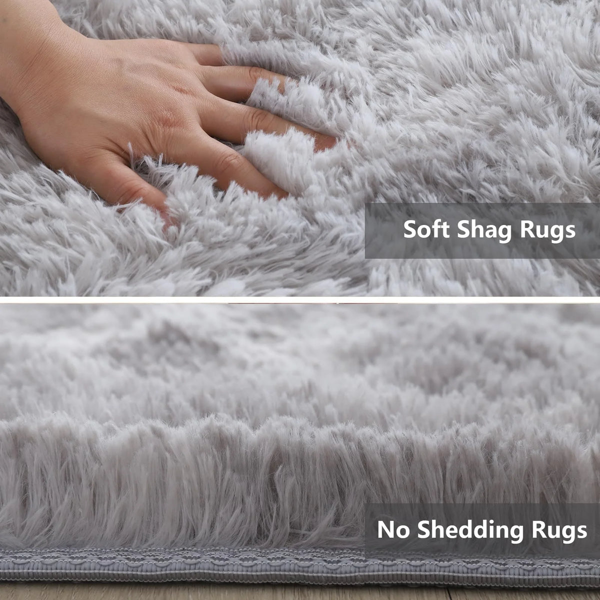 VIKAMA Ultra-Soft Puffy Rug, Bedroom & Living Room Indoor Floor Mat, Nursery Carpet, Children's Girls' Room Home Decor