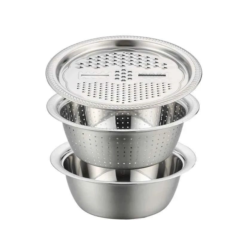 3-Piece Vegetable Slicer & Washing Basin Set