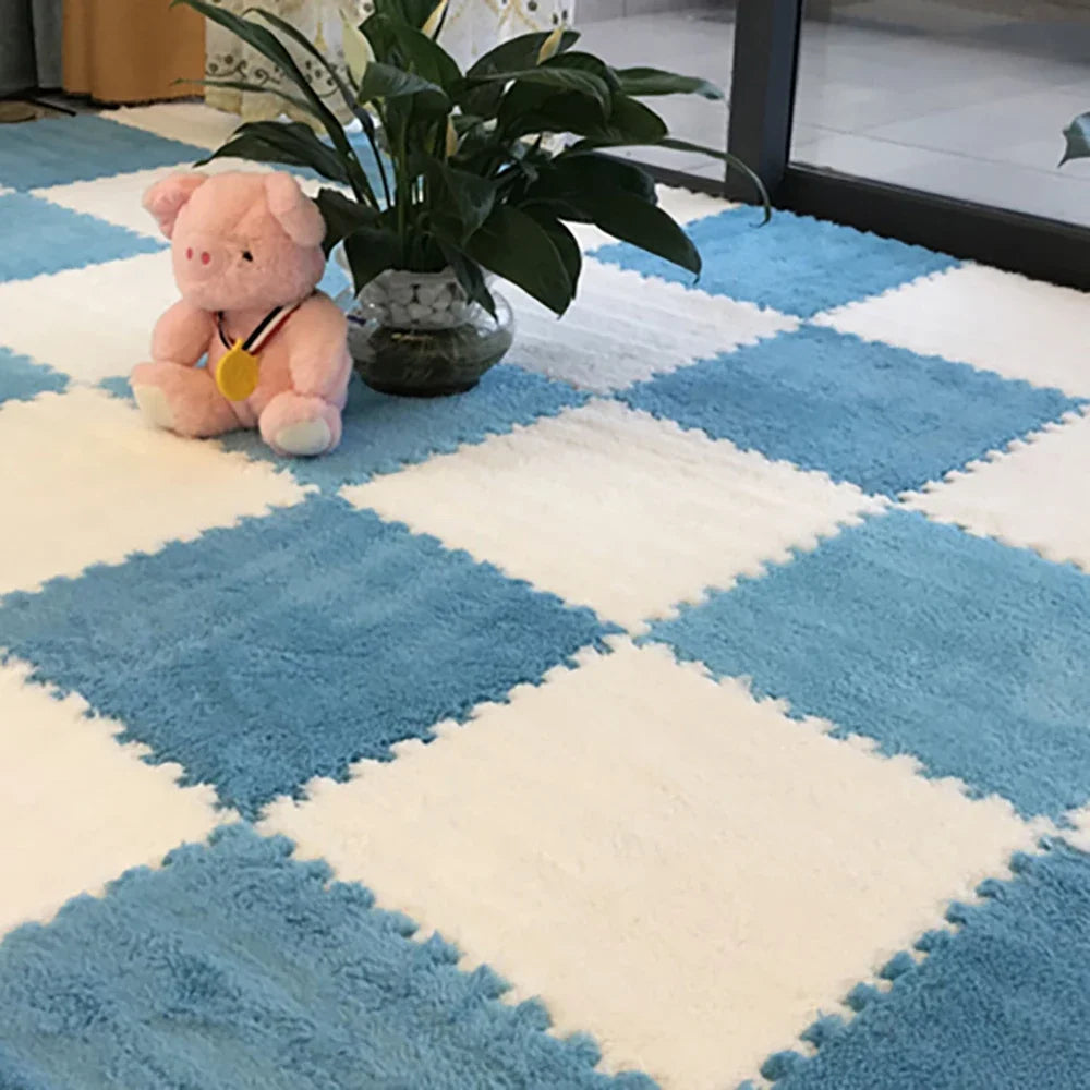 Soft Plush Children's Mat Babe Toys Eva Foam Puzzle Carpet Warm Children Play Mats Interlocking Rugs Infant Carpet 30*30*1cm