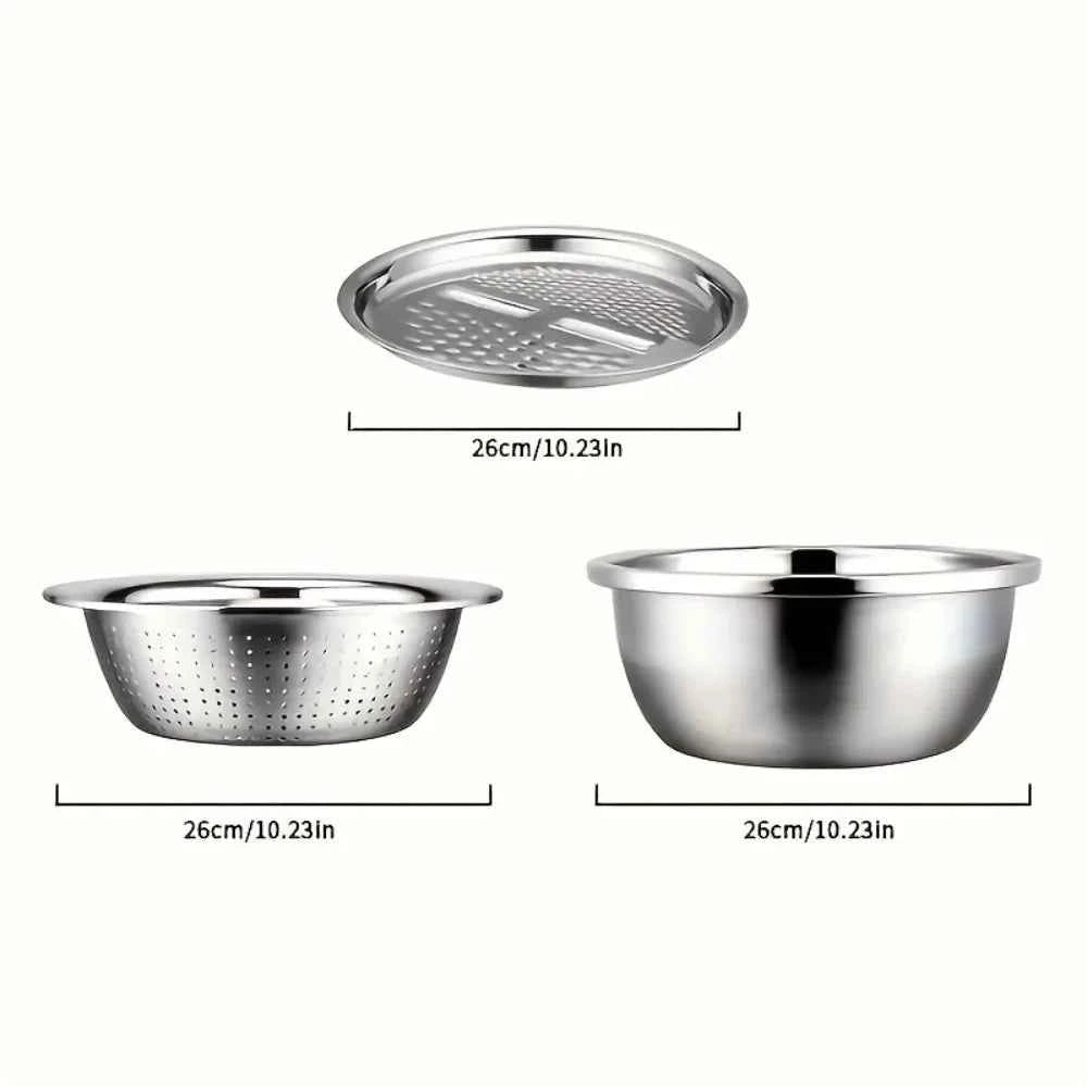 3-Piece Vegetable Slicer & Washing Basin Set