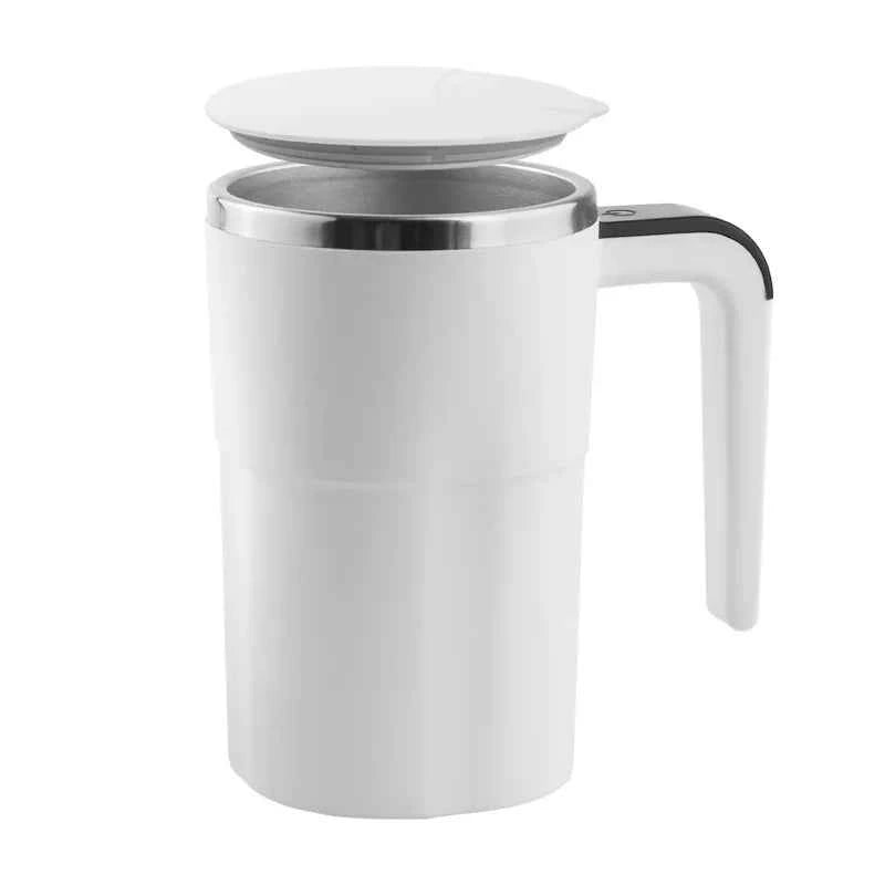 380ML Automatic Magnetic Stirring Mug with Lid Stainless Steel Waterproof USB Electric Mixing Coffee Mug 2025 New