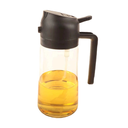 16oz Oil Dispenser Bottle for Kitchen, 2 in 1 Olive Oil Dispenser and Oil Sprayer, 470ml Olive Oil Spray Bottle for Cooking